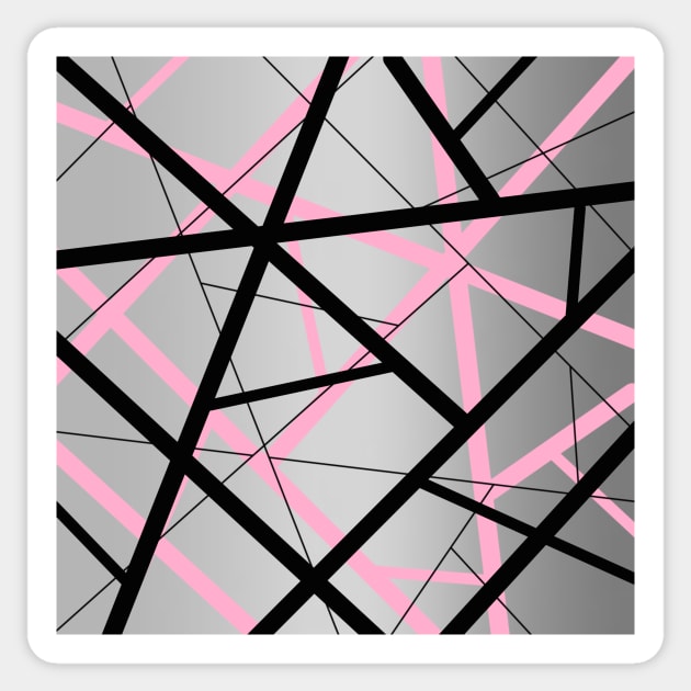 Light Pink/Silver/Black Pattern Sticker by Designs_by_KC